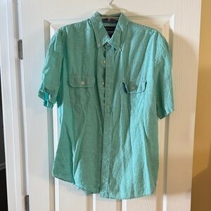 crown & ivy Teal Casual Button-Down Shirt